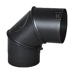 KOLANO 90ST. Z WYCZYSTKĄ DN 150 CZARNE 145324764 - Accesorii pentru șemineu și sobă