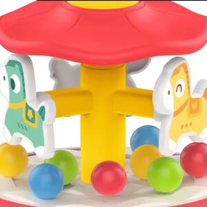 WOOPIE BABY Színes lovak kék fonó felső körhinta labdákkal