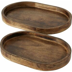 Boltze OVOLIO dekoratív tálca mangófából, 2 db 145326526 - Tálca
