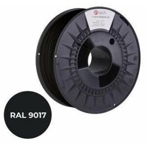 C-TECH Nyomtatószál (filament) PREMIUM LINE, ABS, közlekedési fekete, RAL9017, 1,75mm, 1kg 145327013 - Irodatechnika