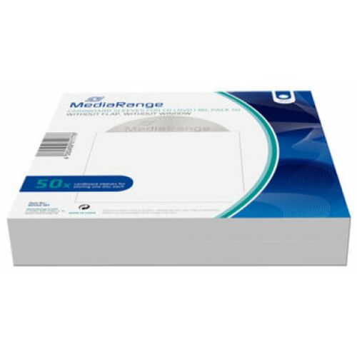 MediaRange Papírzacskó fedél nélküli áttekintéssel, 50 db-os csomag, fehér