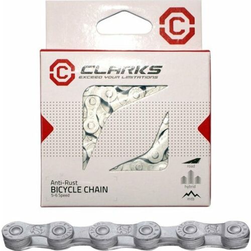 Clarks Bicikli lánc CLARKS C10AR, 10-sebességes, 116 láncszem, 1/2"x11/128", Kapocs, Rozsdamentes, Ezüst