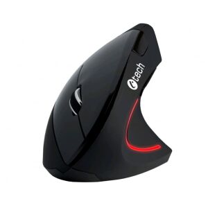 C-TECH VEM-09 függőleges vezeték nélküli egér, 6 gomb, fekete, USB nano vevő