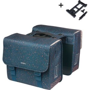 BASIL FLAIR DOUBLE BICYCLE BAG hátizsák, MIK rögzítő adapterrel, 35L, Vízálló, Navy (ÚJ 2025) 145328790 - Kerékpáros táska