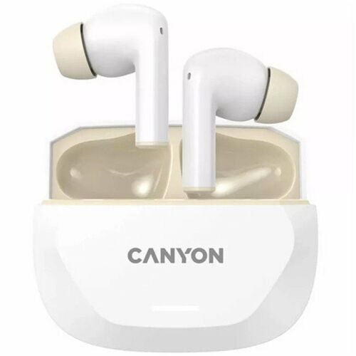 CANYON headset HEXAGON 7 TWS ANC+ENC Wireless Charge Fehér Bézs 145329620