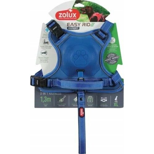 Zolux automata pórázos mellény Easyride XL kék