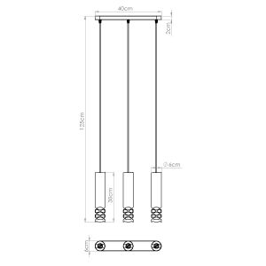 Lámpa LIRO 3L fehér 145330554 - Lámpa & Világítás