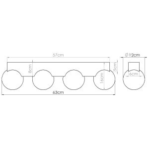 Plafon BULBO 4 természetes fa 145330557 - Lámpa & Világítás