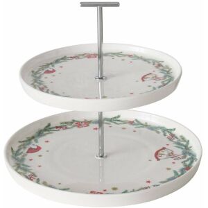 Kétemeletes tálca FLORENZA ünnepi mintával, magassága 22 cm 145331414 - Kínáló tál