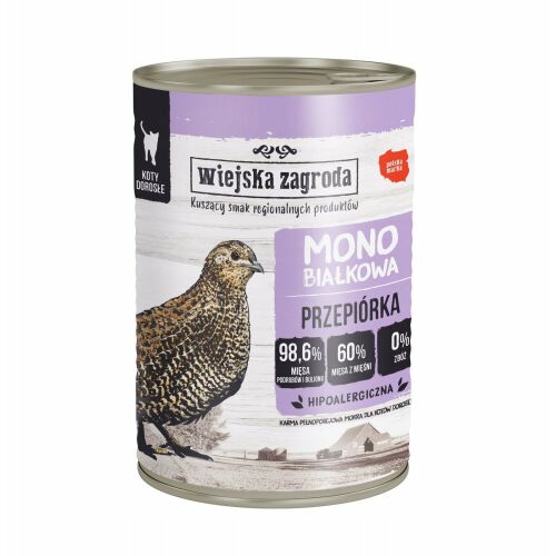 Wiejska Zagroda monofehérjés fürj 400g 145331634