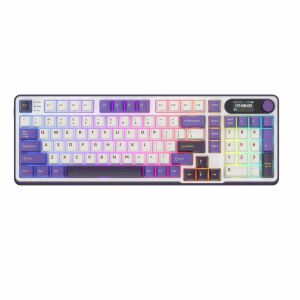 Royal Kludge RK S98 - US elrendezés - Hot-Swappable Chartreuse kapcsolók - Blackberry (Baltai Violetinė) vezeték nélküli játékkbillentyűzet