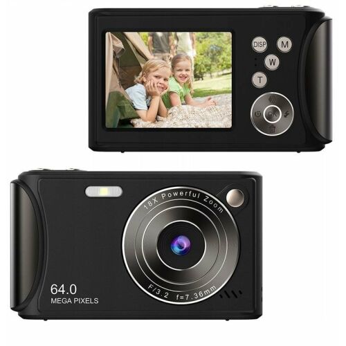 Digitális Fényképezőgép 64mp 4k / 30fps 18x Zoom Antishake / Xrec Q18 / Fekete 145332430