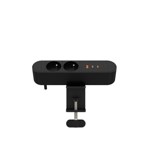 MicroConnect Több asztali konnektor 2 csatlakozóval, francia típusú, 1 x USB-A, 2 x USB-C, 67W, 1,8m 145332552