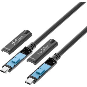 MicroConnect USB-C - USB-C kábel 10m, Prémium szál, Kétirányú. 10Gbps, 8K, 60W 145332553 - Adatkábel