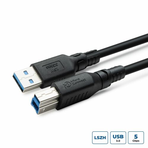 MicroConnect ColorFlex USB 3.2 A-B Gen 1 Kábel Halogénmentes (LSZH), 2m 145332726