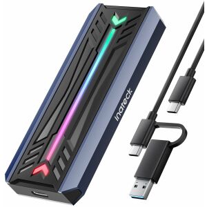 inateck SSD Ház RGB M.2 NVMe SATA USB 3.2 145333324 - Külső merevlemez ház
