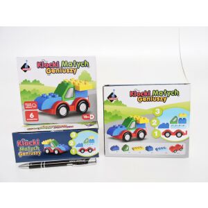 Kis géniuszok építőkockái 6 darabos autó 145333626 - Kreatív & Építő játék