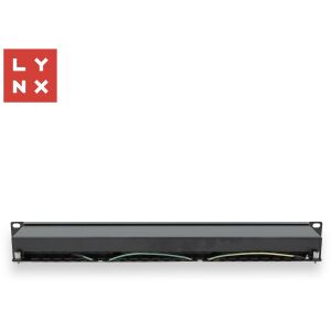 LYNX 19" patch panel 24-port, FTP Cat5e, 50µ, árnyékolt, fekete
