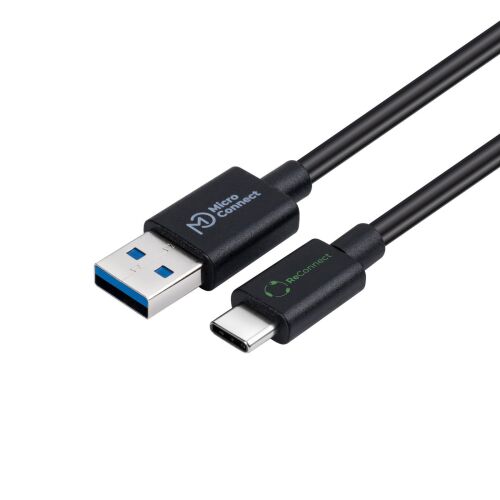 MicroConnect ReConnect (GRS) USB-C - USB-A 3.2 Gen 1 kábel, 0,25m