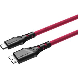 Ednet USB kábel Mathorn MTC-230M fényképezőgép kábel 2m 10Gbps USB C - MicroB bíbor 145335292 - Adatkábel