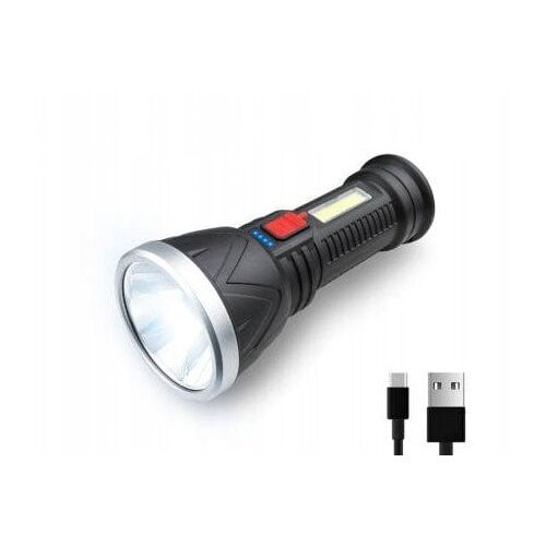 Kézi zseblámpa LTC 1-LED XPE+COB 3W 500lm, 2400mAh akkumulátor, IP65, USB-C 145336054