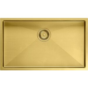 Quadron | ANTHONY 80 | rozsdamentes mosogató arany PVD | méretek: 74 x 44 x 20,5 cm | 1 rekeszes beépíthető/beágyazott | szekrényalap: 80 cm-től 145336056 - Mosogatótálca