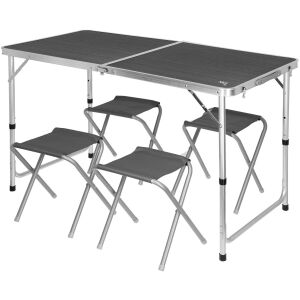 NC1633 ASZTAL ÉS SZÉKEK KÉSZLET SÖTÉT SZÜRKE NILS CAMP 145336064 - Kempingasztal