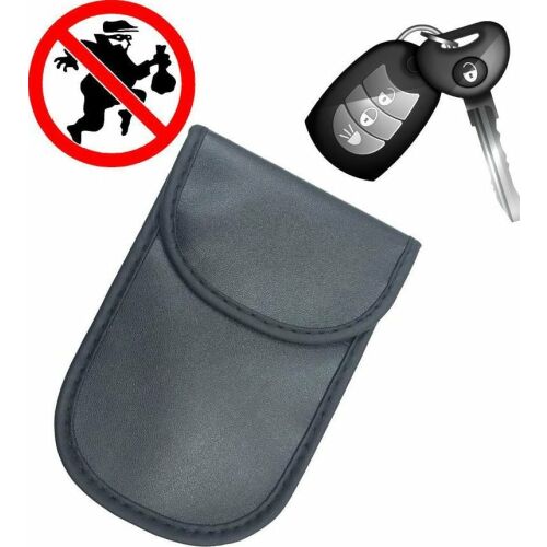 Hurtel Anti-theft case for car key blocking radio waves Faraday Box Faraday cage 14 cm by 10 cm black