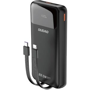 Dudao K15Pro 20000mAh 22,5W PD USB-C / USB-A / beépített Lightning, USB-C kábelek fekete powerbank 145336188 - Külső akkumulátor & Powerbank