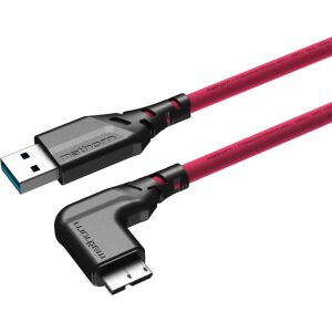 Ednet USB kábel Mathorn MTC-221M 2m 10Gbps USB A - MicroB 90° lila fényképezőkábel 145336253 - Adatkábel