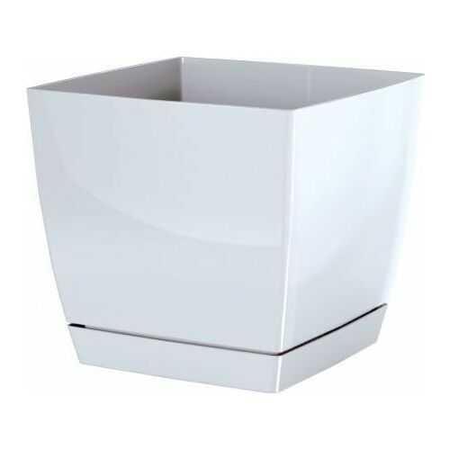 Prosperplast Cserép alátéttel négyzetes Coubi fehér 12x11cm 145336790