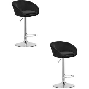 Hoker EAST - fekete bársony / króm alap x 2