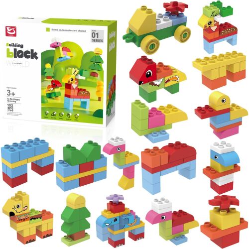 ÁLLATOK ÉPÍTŐKOCKÁK 102 ELEM 145337354