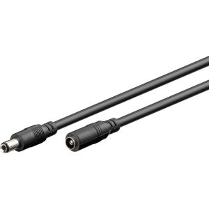 MicroConnect DC kábel 5,50 x 2,50 mm, 10M DC férfi - DC női, Fekete 145337903 - DC kábel