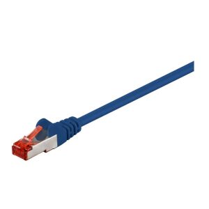 MicroConnect F/UTP CAT6 10m Kék külső PVC burkolat: Fóliás árnyékolás 4x2xAWG 27 CCA 145337959 - Kábel