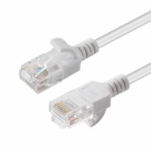 MicroConnect U/UTP CAT6 5M Fehér keskeny árnyékolatlan hálózati kábel, PVC, 4x2xAWG 30/7 CU, OD: 3,6 mm 145338054 - Kábel