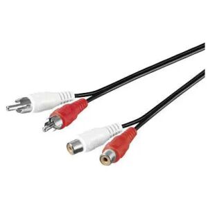MicroConnect Stereo Ext. kábel, 10 méteres sztereó hosszabbító 2 x RCA hím - 2 x RCA női 145338346 - RCA kábel