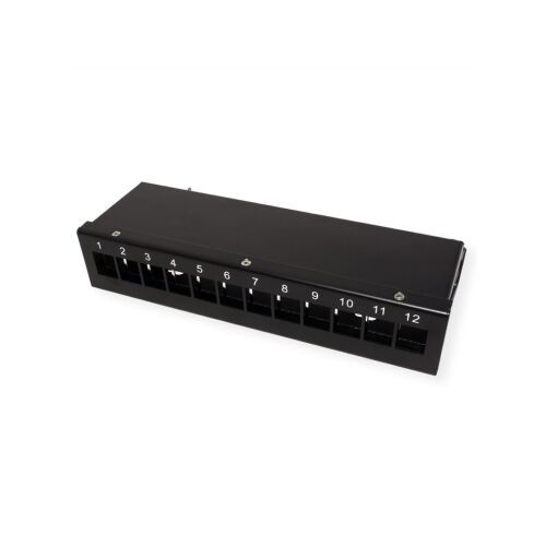 VALUE Keystone modul tartó, 12 port, fekete 145338404