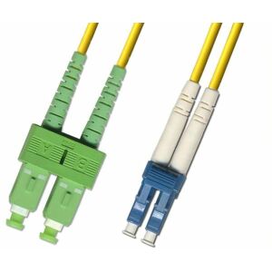 MicroConnect SC/APC-LC/UPC 1m OS2 SM Duplex LSZH OD: 2mm, 0.3db Sárga 145338465 - Kábel