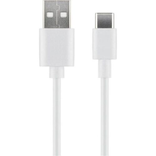 MicroConnect USB-C - USB2.0 A kábel, 3 m, fehér, szinkronizáláshoz és töltéshez - USB kábel