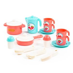 Wader Zestaw naczyń "Nastka" na 4 osoby 28 elementów w siatce 145338890 - Bucătărie pentru copii și accesorii de bucătărie pentru jucării