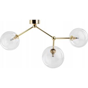 Mennyezeti lámpa három üveg árnyékkal és arany elemekkel FAIRY 10069 TK Lighting