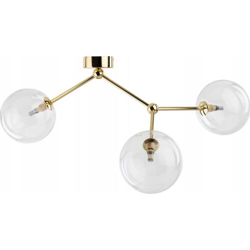 Mennyezeti lámpa három üveg árnyékkal és arany elemekkel FAIRY 10069 TK Lighting 145339192