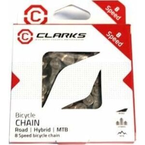 Clarks Bicikli lánc CLARKS C8E, 8-sebességes, csat, Nikkel bevonatú, Elektromos kerékpárokhoz E-BIKE, Sötét (NEW 2025) 145339372 - Kerékpár hajtás