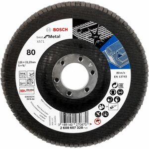 Bosch csiszolótárcsa a legjobb fémhez 125x80 egyenes (2608607328)