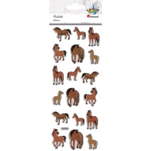 Matricák, Titán, Lovakkal, 18db, Barna