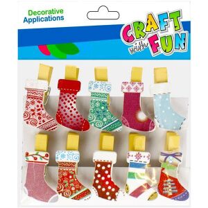 OZDOBA BN KLAMERKI SKARPETY 10SZT CF PBH 12/240 145339405 - Dekoracja sezonowa