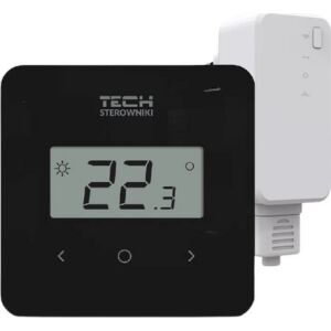 TECH T-2.2 - Kétállapotú vezeték nélküli szobavezérlő fekete 145339618 - Szobatermosztát