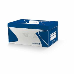 Pudło archiwizacyjne zbiorcze A4 niebieski tektura bezkwasowa [mm:] 540x340x 300 Vaupe (437/03) 145339625 - Zgłoszenie
