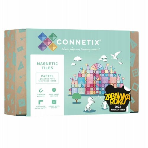 CONNETIX Pastel Creative Pack 120 db kreatív mágneses építőkészlet 3+